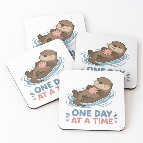 Item preview, One Day At A Time Cute Peaceful Otter Graphic designed and sold by cute stuff too.