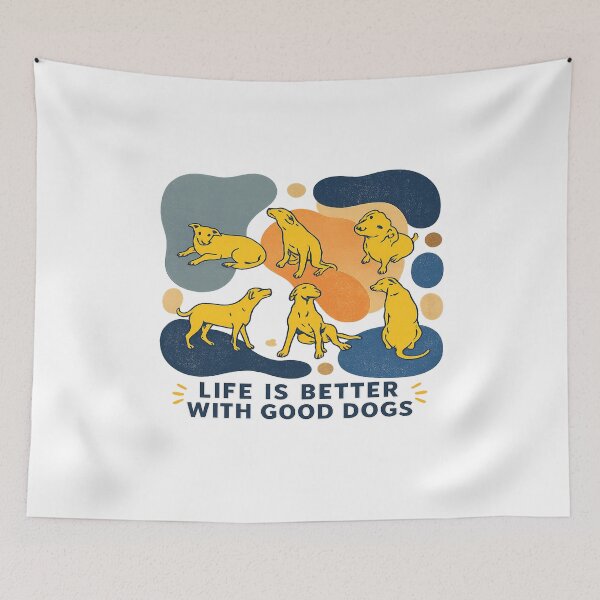 Item preview, Life Is Better With Good Dogs Retro Dog Lover Design designed and sold by LiftyGifts.