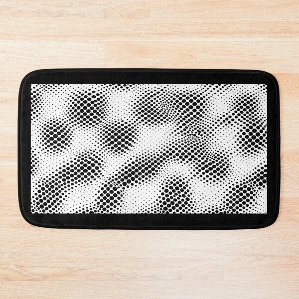 Item preview, Black and White Polka Dots with Visual Twist Pattern | Optical Illusion Dot Pattern | Monochromatic Seamless Wave Design | Modern Op Art Vector Print designed and sold by SergioMiklos.