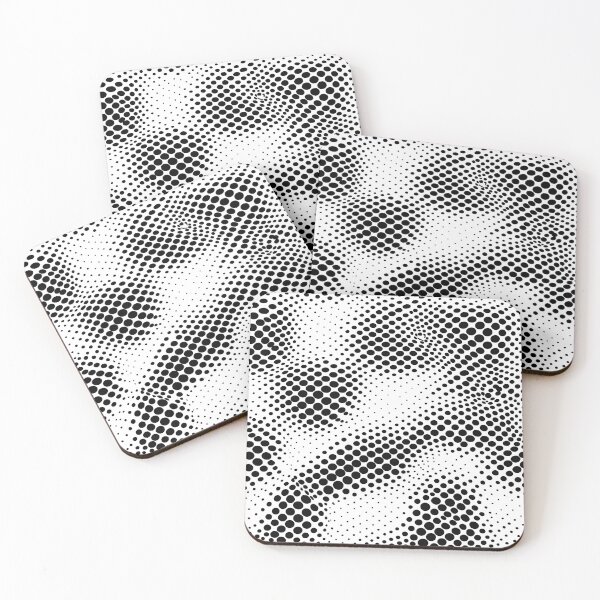 Item preview, Black and White Polka Dots with Visual Twist Pattern | Optical Illusion Dot Pattern | Monochromatic Seamless Wave Design | Modern Op Art Vector Print designed and sold by SergioMiklos.