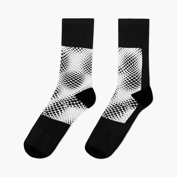 Item preview, Black and White Polka Dots with Visual Twist Pattern | Optical Illusion Dot Pattern | Monochromatic Seamless Wave Design | Modern Op Art Vector Print designed and sold by SergioMiklos.