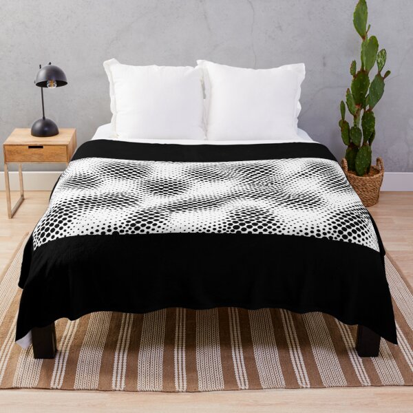 Item preview, Black and White Polka Dots with Visual Twist Pattern | Optical Illusion Dot Pattern | Monochromatic Seamless Wave Design | Modern Op Art Vector Print designed and sold by SergioMiklos.