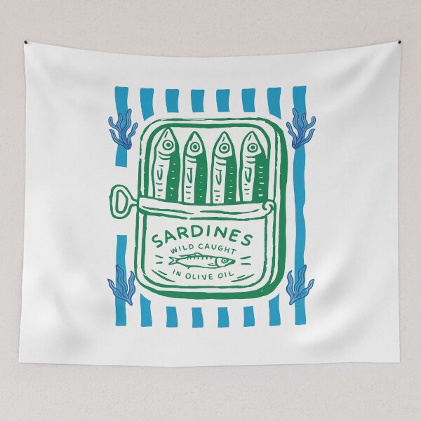 Item preview, Les Sardines Funny Tinned Fish designed and sold by suhairee-studio.