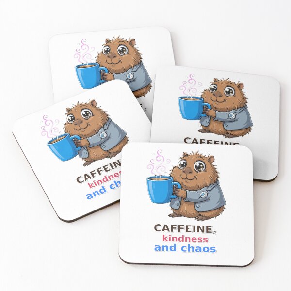 Item preview,  Funny HR Capybara Caffeine Kindness Chaos designed and sold by Surviving Monday Club.