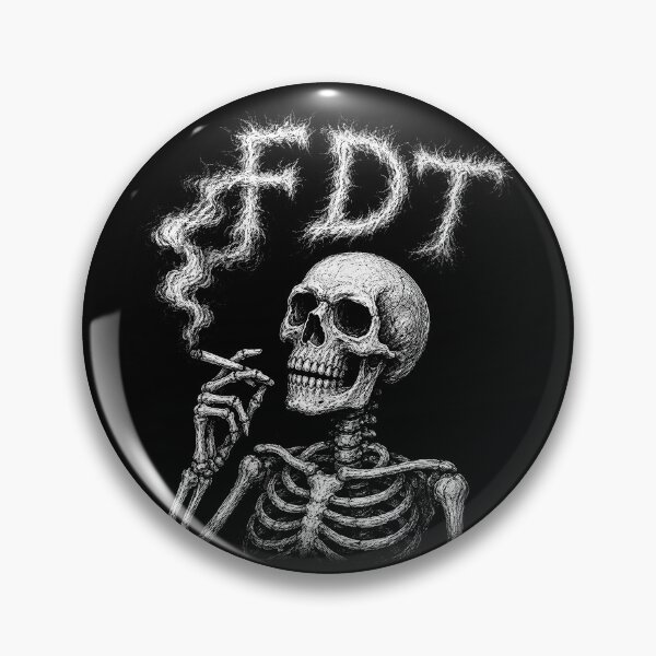 Item preview, FDT Skeleton Smoking Subtle Anti-Trump Halloween designed and sold by gunaone-design.