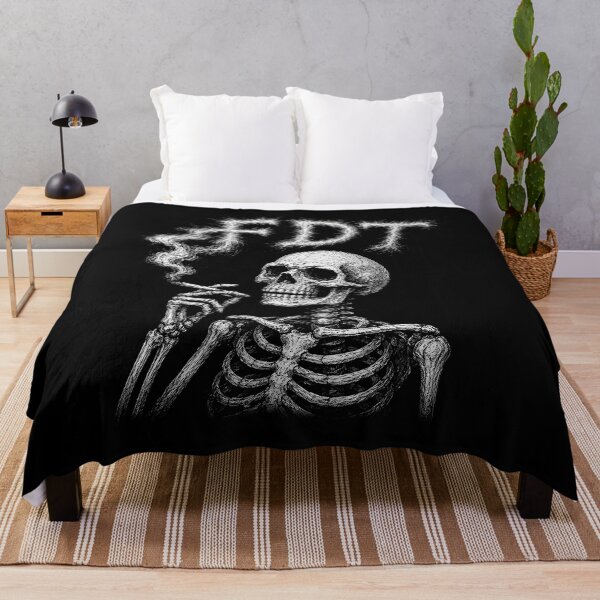 Item preview, FDT Skeleton Smoking Subtle Anti-Trump Halloween designed and sold by gunaone-design.