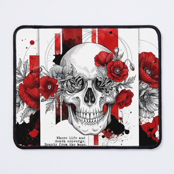 Item preview, Crimson Bone Gothic Skull & Red  Ink Splatter Art designed and sold by Crimson-thunder.