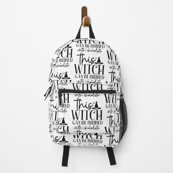 Item preview, This Witch Can Be Bribed With Chocolate - Retro Autumn Halloween Vibes Quotes Spooky USA Apparel designed and sold by FuzionRaptor.