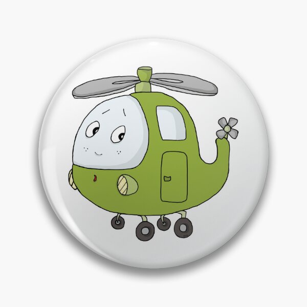 Item preview, Nursery Helicopter Sticker | Kids Room Decor & Cute Green Chopper Cartoon designed and sold by MyxaART.