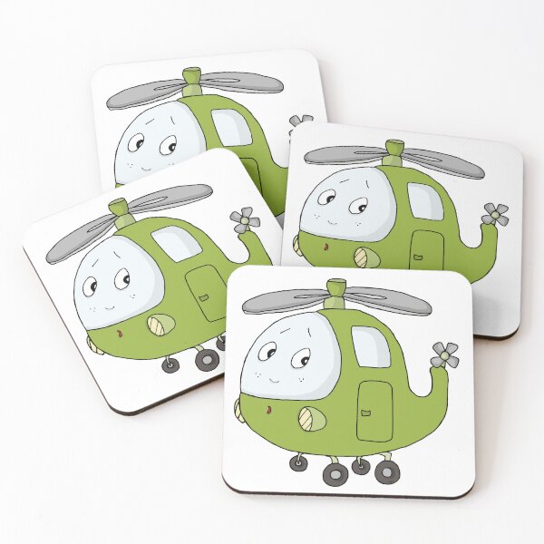 Item preview, Nursery Helicopter Sticker | Kids Room Decor & Cute Green Chopper Cartoon designed and sold by MyxaART.