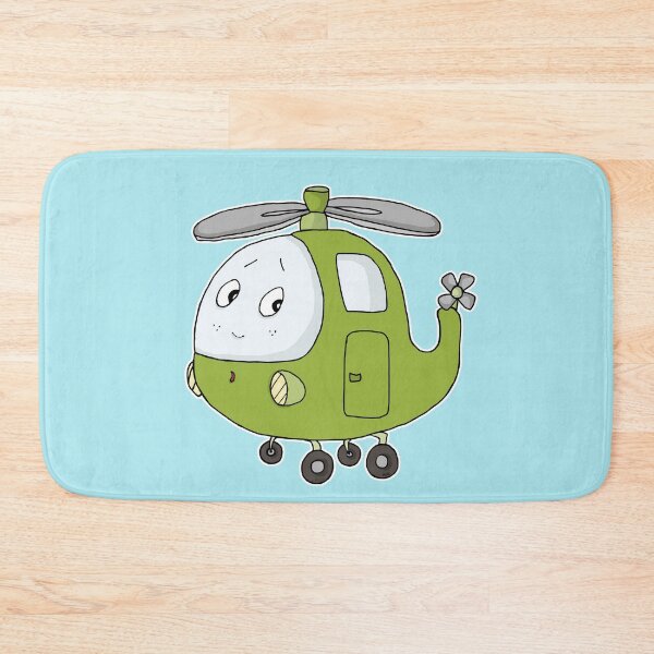 Item preview, Nursery Helicopter Sticker | Kids Room Decor & Cute Green Chopper Cartoon designed and sold by MyxaART.