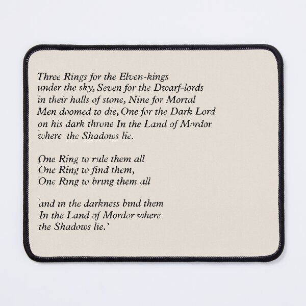Item preview, Lord of the Rings Poem designed and sold by JenDGraphicDesign.