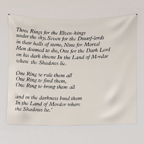 Item preview, Lord of the Rings Poem designed and sold by JenDGraphicDesign.