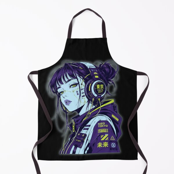 Item preview, Cyberpunk Anime Girl Neo Tokyo Mecha Headphones designed and sold by W&RParadise.