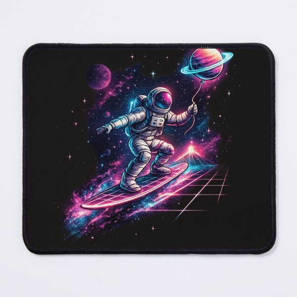 Item preview, Retro Astronaut Surfing Space - 80s Synthwave Vaporwave Art  designed and sold by zdzdesigner.