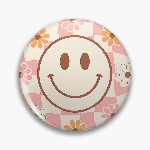 Item preview, Retro Smiley Flower Locker Magnet | Cute Pink Checkerboard Aesthetic School Locker Decor designed and sold by Zipzadoo.