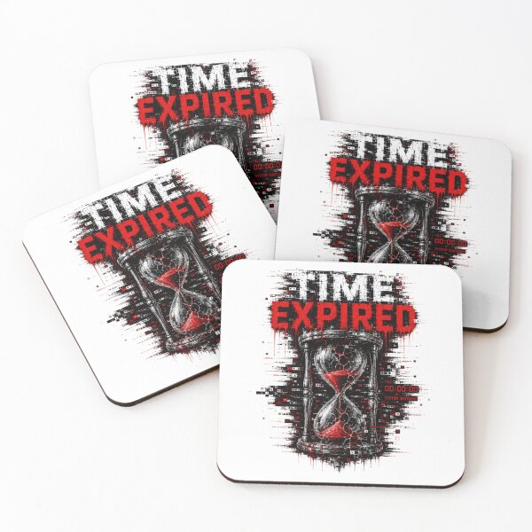 Item preview, TIME EXPIRED – Glitch Hourglass Dark Cyberpunk Design designed and sold by UnglaublichGut.
