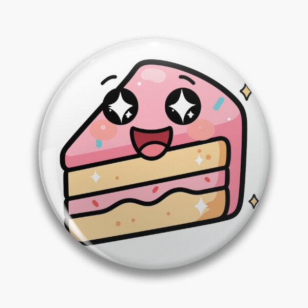 Item preview, Cute Excited Kawaii Cake Slice Cartoon | Adorable Cake Sticker & Gift Design designed and sold by Rood-Art-Studio.