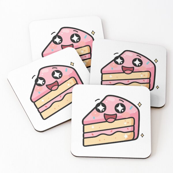 Item preview, Cute Excited Kawaii Cake Slice Cartoon | Adorable Cake Sticker & Gift Design designed and sold by Rood-Art-Studio.