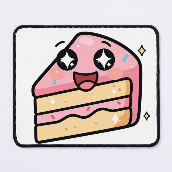 Item preview, Cute Excited Kawaii Cake Slice Cartoon | Adorable Cake Sticker & Gift Design designed and sold by Rood-Art-Studio.