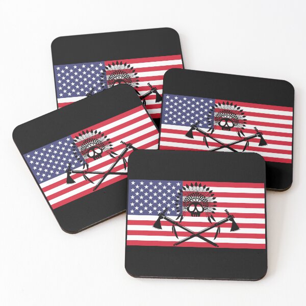 Item preview, Indian skull and American flag designed and sold by Lagueny.