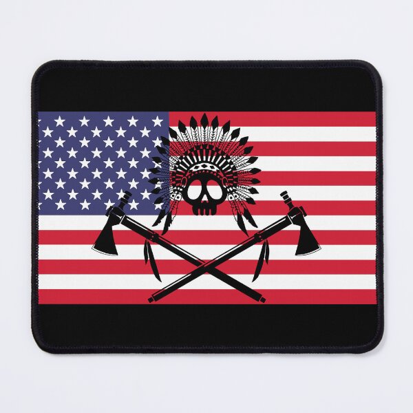Item preview, Indian skull and American flag designed and sold by Lagueny.