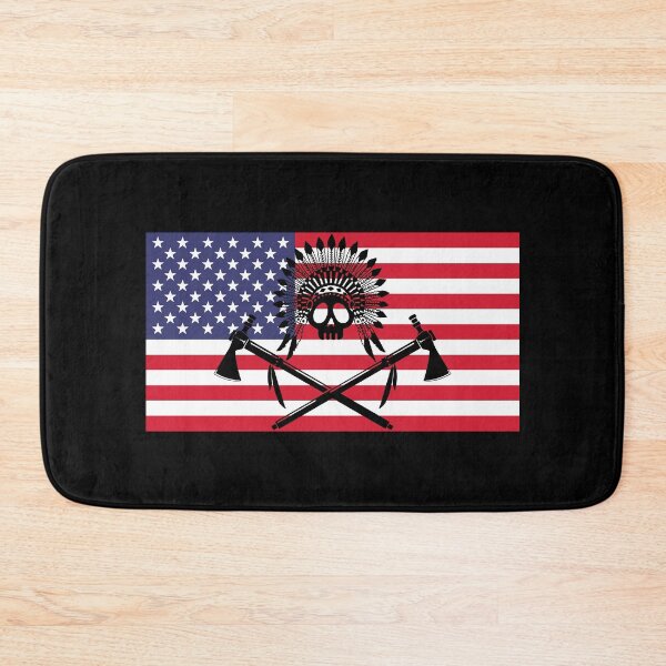 Item preview, Indian skull and American flag designed and sold by Lagueny.