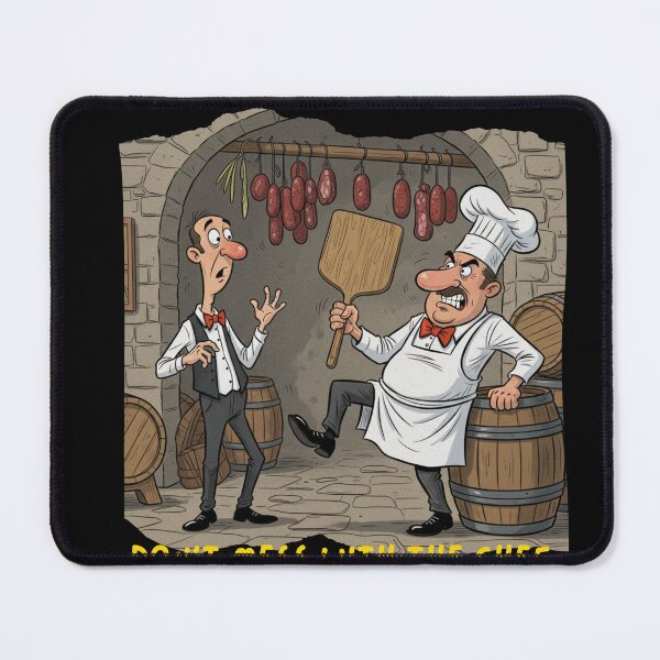 Item preview, Don't Mess With the Chef - Funny Angry Chef Cartoon designed and sold by The store under the battleship :).