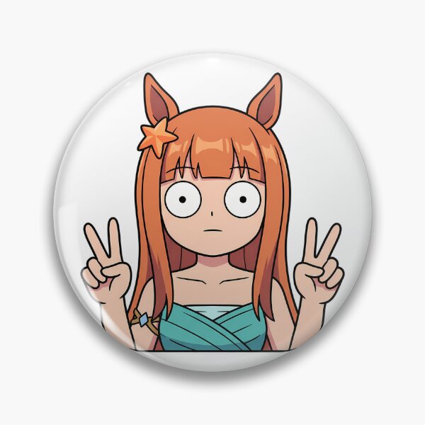Item preview, Silence Suzuka Uma Musume Orange Hair Peace Pose designed and sold by earlobejerk.