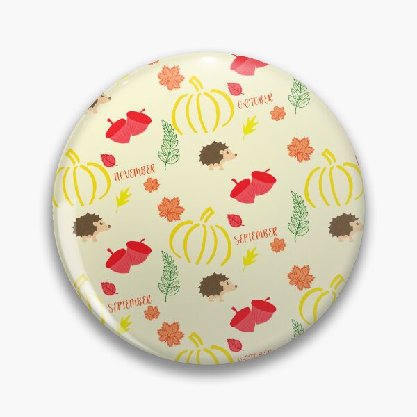 Item preview, Cute Hedgehogs and Autumn Months Pattern designed and sold by Vac1.