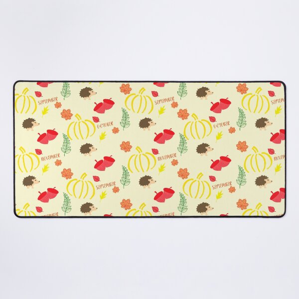 Item preview, Cute Hedgehogs and Autumn Months Pattern designed and sold by Vac1.