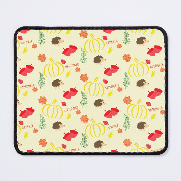 Item preview, Cute Hedgehogs and Autumn Months Pattern designed and sold by Vac1.