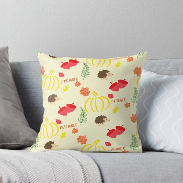 Item preview,  Cute Hedgehogs and Autumn Months Pattern designed and sold by Vac1.