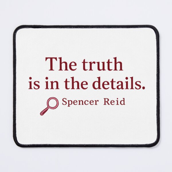Item preview, The Truth Is in the Details Sticker | Spencer Reid Inspired Criminal Minds Quote | Detective Aesthetic designed and sold by JusticeForSale.
