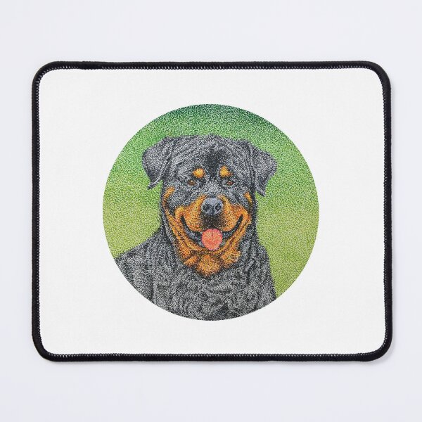 Item preview, Pointillism Rottweiler Portrait for Dog Lovers designed and sold by NGgallery.