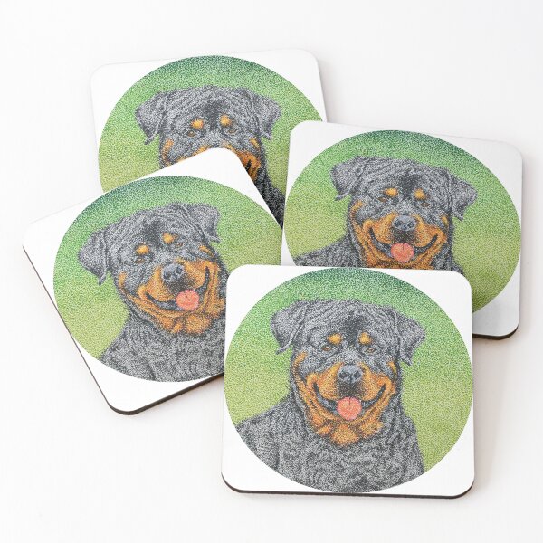 Item preview, Pointillism Rottweiler Portrait for Dog Lovers designed and sold by NGgallery.