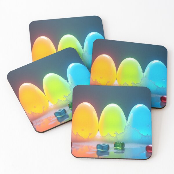 Item preview, Neon Glowing Easter Eggs with Water Splash. designed and sold by fbtrisha.