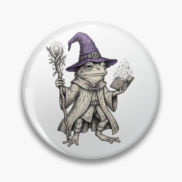 Item preview, Halloween Frog Wizard in Purple Hat and Wand Cute Magic Fantasy designed and sold by SOUFIANE1991.