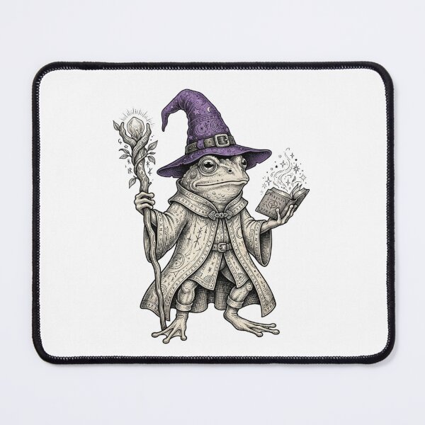 Item preview, Halloween Frog Wizard in Purple Hat and Wand Cute Magic Fantasy designed and sold by SOUFIANE1991.
