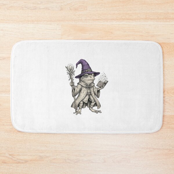 Item preview, Halloween Frog Wizard in Purple Hat and Wand Cute Magic Fantasy designed and sold by SOUFIANE1991.