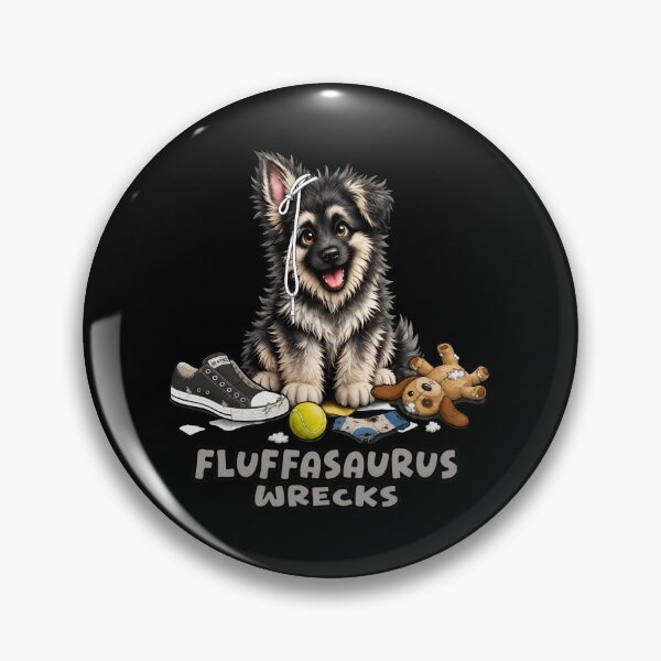 Item preview, Fluffasaurus Wrecks Puppy Mischief Design designed and sold by GiaoCalonas.