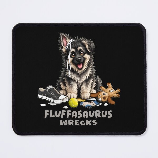 Item preview, Fluffasaurus Wrecks Puppy Mischief Design designed and sold by GiaoCalonas.