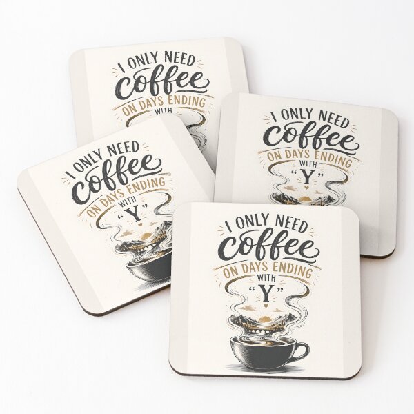 Item preview, Coffee Days Ending With Y Funny Quote Vintage Design designed and sold by Sybille-Yates.