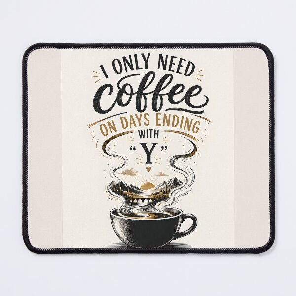 Item preview, Coffee Days Ending With Y Funny Quote Vintage Design designed and sold by Sybille-Yates.