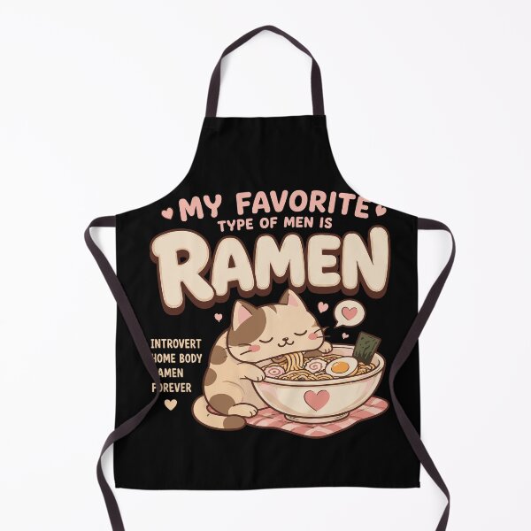 Item preview, My Favorite Type of Men Is Ramen Cat Funny Introvert designed and sold by markymaarty.