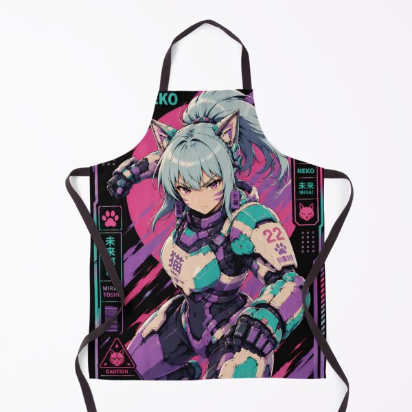 Item preview, Cyber Bakeneko Mecha Girl – Retro Anime Yokai designed and sold by Apocalyptic Art Studio.