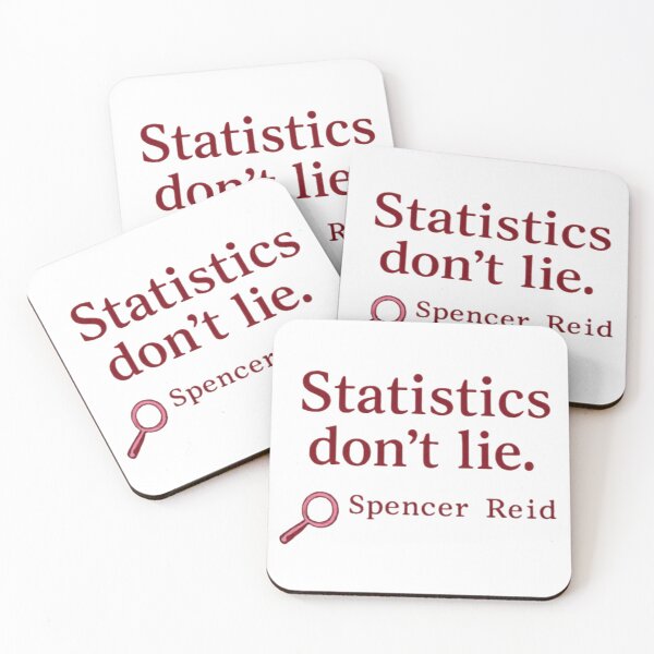 Artikelvorschau, „Statistiken lügen nicht“-Aufkleber | Spencer-Reid-Zitat aus Criminal Minds | Stil für smarte Mädchen entworfen und verkauft von JusticeForSale.