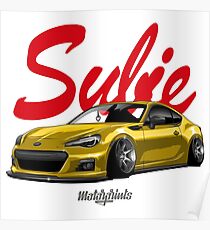 Subie (yellow) Poster