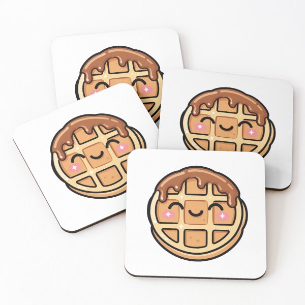 Item preview, Cute Grateful Kawaii Waffle Cartoon | Adorable Waffle Sticker & Gift Design designed and sold by Rood-Art-Studio.