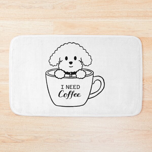 Item preview, Cute Coffee Dog in Mug | I Need Coffee Puppy designed and sold by pinkystickstore.